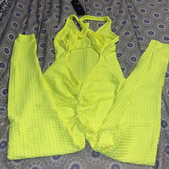 Nwt still in package neon yellow catsuit shapewear - Picture 6 of 6